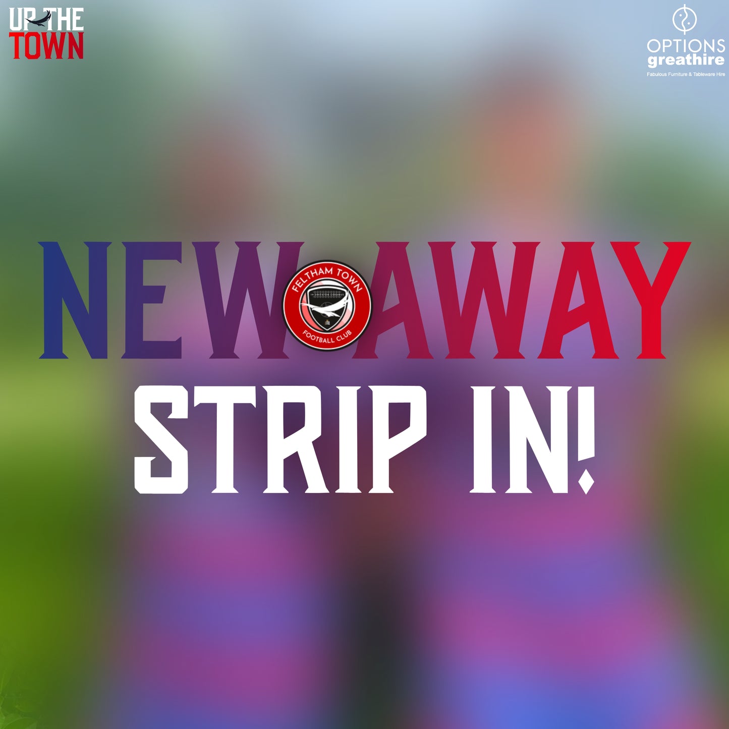 Feltham Town FC 2025/26 Away Shirt – Burgundy & Navy Hoops
